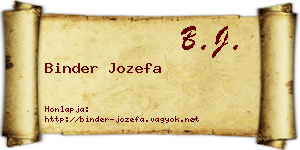 Binder Jozefa névjegykártya
